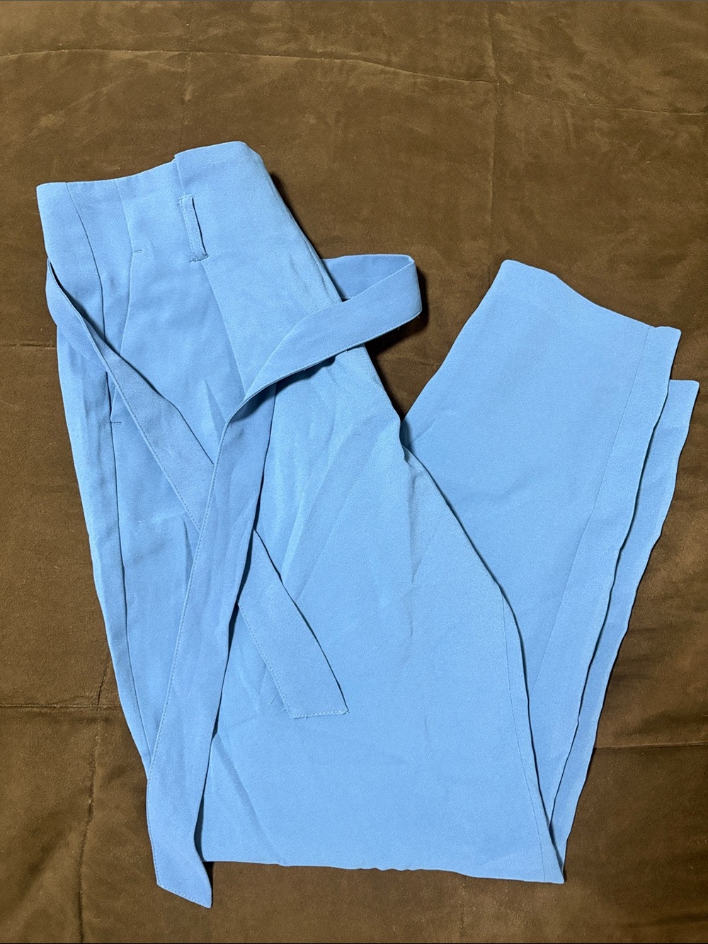 H&M Light Blue Tie-Waist Trousers